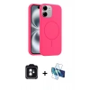 MARSİLYAN™- iPhone 11 Kılıf Yankı Form Serisi - Siyah 3D Antistatik Seramik Nano Ekran Koruyucu + PVD Metal Kamera Lens - YL