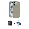 MARSİLYAN™- iPhone 11 Kılıf Yankı Form Serisi - Siyah 3D Antistatik Seramik Nano Ekran Koruyucu + PVD Metal Kamera Lens - SH