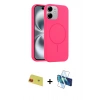 MARSİLYAN™- iPhone 11 Kılıf Yankı Form Serisi - Siyah 3D Antistatik Seramik Nano Ekran Koruyucu + Rainbow Kamera Lens Koruma Cam - KI