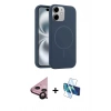 MARSİLYAN™- iPhone 11 Kılıf Yankı Form Serisi - Siyah 3D Antistatik Seramik Nano Ekran Koruyucu + Raze Metal Kamera Lens - SH