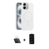 MARSİLYAN™- iPhone 11 Kılıf Yankı Form Serisi - Siyah 6D Antistatik Mat Seramik Hayalet Nano Ekran Koruyucu + Kamera Lens Koruma Cam - SF