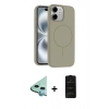MARSİLYAN™- iPhone 11 Kılıf Yankı Form Serisi - Siyah 6D Antistatik Mat Seramik Hayalet Nano Ekran Koruyucu + Raze Metal Kamera Lens - MI