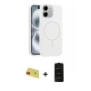 MARSİLYAN™- iPhone 11 Kılıf Yankı Form Serisi - Siyah 6D Antistatik Mat Seramik Hayalet Nano Ekran Koruyucu + Rainbow Kamera Lens Koruma Cam - KI