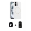 MARSİLYAN™- iPhone 11 Kılıf Yankı Form Serisi - Siyah 6D Antistatik Mat Seramik Hayalet Nano Ekran Koruyucu + PVD Metal Kamera Lens - YL