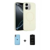 MARSİLYAN™- iPhone 11 Kılıf Yankı Form Serisi - Siyah 6D Antistatik Mat Seramik Hayalet Nano Ekran Koruyucu + Neon Fosforlu Kamera Lens - TU
