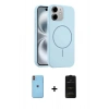 MARSİLYAN™- iPhone 11 Kılıf Yankı Form Serisi - Siyah 6D Antistatik Mat Seramik Hayalet Nano Ekran Koruyucu + Neon Fosforlu Kamera Lens - TU