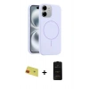 MARSİLYAN™- iPhone 11 Kılıf Yankı Form Serisi - Siyah 6D Antistatik Mat Seramik Hayalet Nano Ekran Koruyucu + Rainbow Kamera Lens Koruma Cam - KI