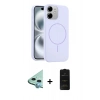 MARSİLYAN™- iPhone 11 Kılıf Yankı Form Serisi - Siyah 6D Antistatik Mat Seramik Hayalet Nano Ekran Koruyucu + Raze Metal Kamera Lens - MI