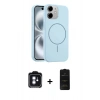 MARSİLYAN™- iPhone 11 Kılıf Yankı Form Serisi - Siyah 6D Antistatik Mat Seramik Hayalet Nano Ekran Koruyucu + PVD Metal Kamera Lens - MI