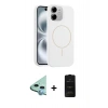 MARSİLYAN™- iPhone 11 Kılıf Yankı Form Serisi - Siyah 6D Antistatik Mat Seramik Hayalet Nano Ekran Koruyucu + Raze Metal Kamera Lens - MI