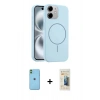 MARSİLYAN™- iPhone 11 Kılıf Yankı Form Serisi - Siyah 6D Mat Seramik Hayalet Nano Ekran Koruyucu + Neon Fosforlu Kamera Lens - YL