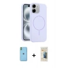 MARSİLYAN™- iPhone 11 Kılıf Yankı Form Serisi - Siyah 6D Mat Seramik Hayalet Nano Ekran Koruyucu + Neon Fosforlu Kamera Lens - YL