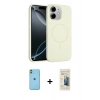 MARSİLYAN™- iPhone 11 Kılıf Yankı Form Serisi - Siyah 6D Mat Seramik Hayalet Nano Ekran Koruyucu + Neon Fosforlu Kamera Lens - YL