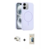 MARSİLYAN™- iPhone 11 Kılıf Yankı Form Serisi - Siyah 6D Mat Seramik Hayalet Nano Ekran Koruyucu + Pers Alüminyum Kamera Lens - GD