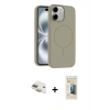 MARSİLYAN™- iPhone 11 Kılıf Yankı Form Serisi - Siyah 6D Mat Seramik Hayalet Nano Ekran Koruyucu + Pers Alüminyum Kamera Lens - GD