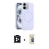 MARSİLYAN™- iPhone 11 Kılıf Yankı Form Serisi - Siyah 6D Mat Seramik Hayalet Nano Ekran Koruyucu + PVD Metal Kamera Lens - YL