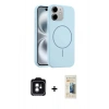 MARSİLYAN™- iPhone 11 Kılıf Yankı Form Serisi - Siyah 6D Mat Seramik Hayalet Nano Ekran Koruyucu + PVD Metal Kamera Lens - YL