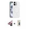 MARSİLYAN™- iPhone 11 Kılıf Yankı Form Serisi - Siyah 6D Mat Seramik Hayalet Nano Ekran Koruyucu + Raze Metal Kamera Lens - SH