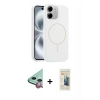MARSİLYAN™- iPhone 11 Kılıf Yankı Form Serisi - Siyah 6D Mat Seramik Hayalet Nano Ekran Koruyucu + Raze Metal Kamera Lens - KI