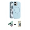 MARSİLYAN™- iPhone 11 Kılıf Yankı Form Serisi - Siyah 6D Mat Seramik Hayalet Nano Ekran Koruyucu + Raze Metal Kamera Lens - KI