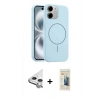 MARSİLYAN™- iPhone 11 Kılıf Yankı Form Serisi - Siyah 6D Mat Seramik Hayalet Nano Ekran Koruyucu + Raze Metal Kamera Lens - GS