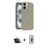 MARSİLYAN™- iPhone 11 Kılıf Yankı Form Serisi - Siyah Bilvis 3D Cam Ekran Koruyucu + Kamera Lens Koruma Cam - SF