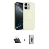 MARSİLYAN™- iPhone 11 Kılıf Yankı Form Serisi - Siyah Bilvis 3D Cam Ekran Koruyucu + Kamera Lens Koruma Cam - SF