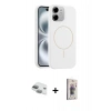 MARSİLYAN™- iPhone 11 Kılıf Yankı Form Serisi - Siyah Bilvis 3D Cam Ekran Koruyucu + Pers Alüminyum Kamera Lens - YL