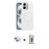 MARSİLYAN™- iPhone 11 Kılıf Yankı Form Serisi - Siyah Bilvis 3D Cam Ekran Koruyucu + Pers Alüminyum Kamera Lens - GI