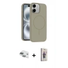 MARSİLYAN™- iPhone 11 Kılıf Yankı Form Serisi - Siyah Bilvis 3D Cam Ekran Koruyucu + Pers Alüminyum Kamera Lens - YL