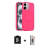 MARSİLYAN™- iPhone 11 Kılıf Yankı Form Serisi - Siyah Bilvis 3D Cam Ekran Koruyucu + PVD Metal Kamera Lens - SH