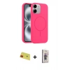 MARSİLYAN™- iPhone 11 Kılıf Yankı Form Serisi - Siyah Bilvis 3D Cam Ekran Koruyucu + Rainbow Kamera Lens Koruma Cam - KI