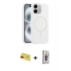 MARSİLYAN™- iPhone 11 Kılıf Yankı Form Serisi - Siyah Bilvis 3D Cam Ekran Koruyucu + Rainbow Kamera Lens Koruma Cam - KI