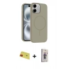 MARSİLYAN™- iPhone 11 Kılıf Yankı Form Serisi - Siyah Bilvis 3D Cam Ekran Koruyucu + Rainbow Kamera Lens Koruma Cam - KI