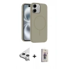 MARSİLYAN™- iPhone 11 Kılıf Yankı Form Serisi - Siyah Bilvis 3D Cam Ekran Koruyucu + Raze Metal Kamera Lens - GS