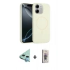MARSİLYAN™- iPhone 11 Kılıf Yankı Form Serisi - Siyah Bilvis 3D Cam Ekran Koruyucu + Raze Metal Kamera Lens - MI
