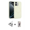 MARSİLYAN™- iPhone 11 Kılıf Yankı Form Serisi - Siyah Bilvis 3D Cam Ekran Koruyucu + Raze Metal Kamera Lens - GS