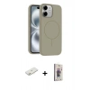 MARSİLYAN™- iPhone 11 Kılıf Yankı Form Serisi - Siyah Bilvis 3D Cam Ekran Koruyucu + Renkli Kamera Lens Koruma Cam - TU