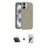 MARSİLYAN™- iPhone 11 Kılıf Yankı Form Serisi - Siyah Bilvis 3D Mat Cam Ekran Koruyucu + Kamera Lens Koruma Cam - SF