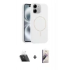 MARSİLYAN™- iPhone 11 Kılıf Yankı Form Serisi - Siyah Bilvis 3D Mat Cam Ekran Koruyucu + Kamera Lens Koruma Cam - SF