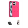 MARSİLYAN™- iPhone 11 Kılıf Yankı Form Serisi - Siyah Bilvis 3D Mat Cam Ekran Koruyucu + Kamera Lens Koruma Cam - SF