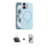 MARSİLYAN™- iPhone 11 Kılıf Yankı Form Serisi - Siyah Bilvis 3D Mat Cam Ekran Koruyucu + Kamera Lens Koruma Cam - SF
