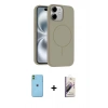 MARSİLYAN™- iPhone 11 Kılıf Yankı Form Serisi - Siyah Bilvis 3D Mat Cam Ekran Koruyucu + Neon Fosforlu Kamera Lens - YL