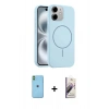 MARSİLYAN™- iPhone 11 Kılıf Yankı Form Serisi - Siyah Bilvis 3D Mat Cam Ekran Koruyucu + Neon Fosforlu Kamera Lens - YL