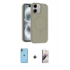 MARSİLYAN™- iPhone 11 Kılıf Yankı Form Serisi - Siyah Bilvis 3D Mat Cam Ekran Koruyucu + Neon Fosforlu Kamera Lens - TU