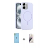 MARSİLYAN™- iPhone 11 Kılıf Yankı Form Serisi - Siyah Bilvis 3D Mat Cam Ekran Koruyucu + Neon Fosforlu Kamera Lens - YL