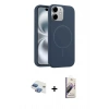 MARSİLYAN™- iPhone 11 Kılıf Yankı Form Serisi - Siyah Bilvis 3D Mat Cam Ekran Koruyucu + Pers Alüminyum Kamera Lens - GI
