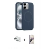 MARSİLYAN™- iPhone 11 Kılıf Yankı Form Serisi - Siyah Bilvis 3D Mat Cam Ekran Koruyucu + Pers Alüminyum Kamera Lens - YL
