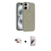MARSİLYAN™- iPhone 11 Kılıf Yankı Form Serisi - Siyah Bilvis 3D Mat Cam Ekran Koruyucu + Pers Alüminyum Kamera Lens - KI