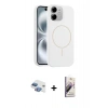 MARSİLYAN™- iPhone 11 Kılıf Yankı Form Serisi - Siyah Bilvis 3D Mat Cam Ekran Koruyucu + Pers Alüminyum Kamera Lens - GI